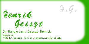 henrik geiszt business card